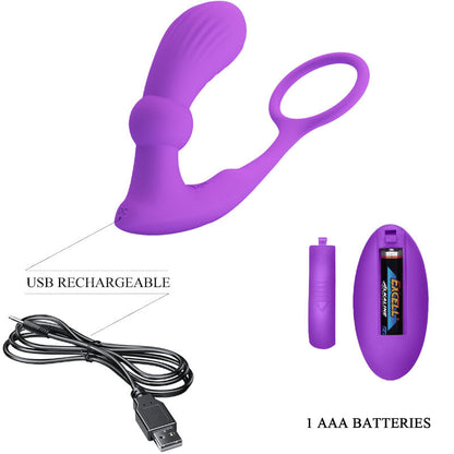PRETTY LOVE - WARREN VIOLET ANAL RING & VIBRATOR - My naughty haven #