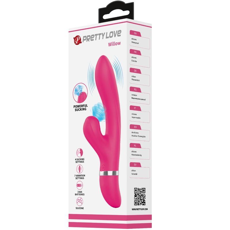PRETTY LOVE - WILLOW RABBIT VIBRATOR AND SUCTION - My naughty haven #