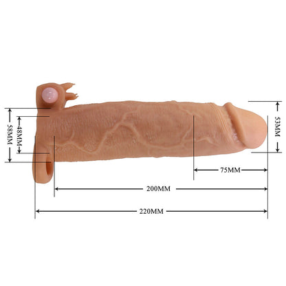 PRETTY LOVE - XERXES PENIS SLEEVE WITH CLITORAL STIMULATOR AND VIBRATION - My naughty haven #