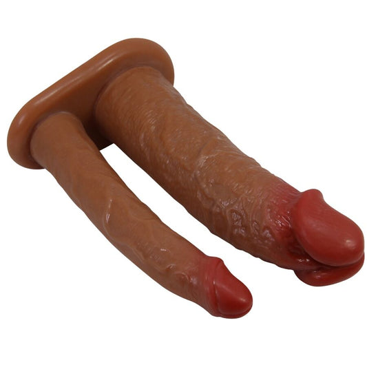 PRETTY LOVE - YAIRON DOUBLE PENIS SLEEVE WITH 4 CM EXTENSION MULATTO - My naughty haven #