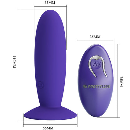 PRETTY LOVE - YOUTH PLUG ANAL VIBRATOR REMOTE CONTROL VIOLET - My naughty haven #