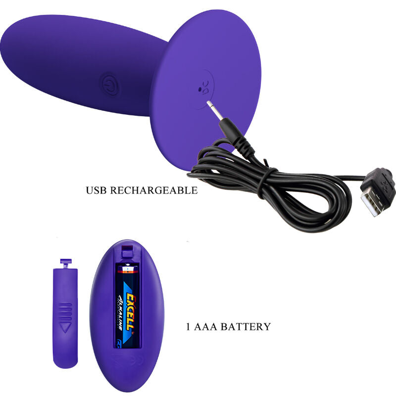 PRETTY LOVE - YOUTH PLUG ANAL VIBRATOR REMOTE CONTROL VIOLET - My naughty haven #