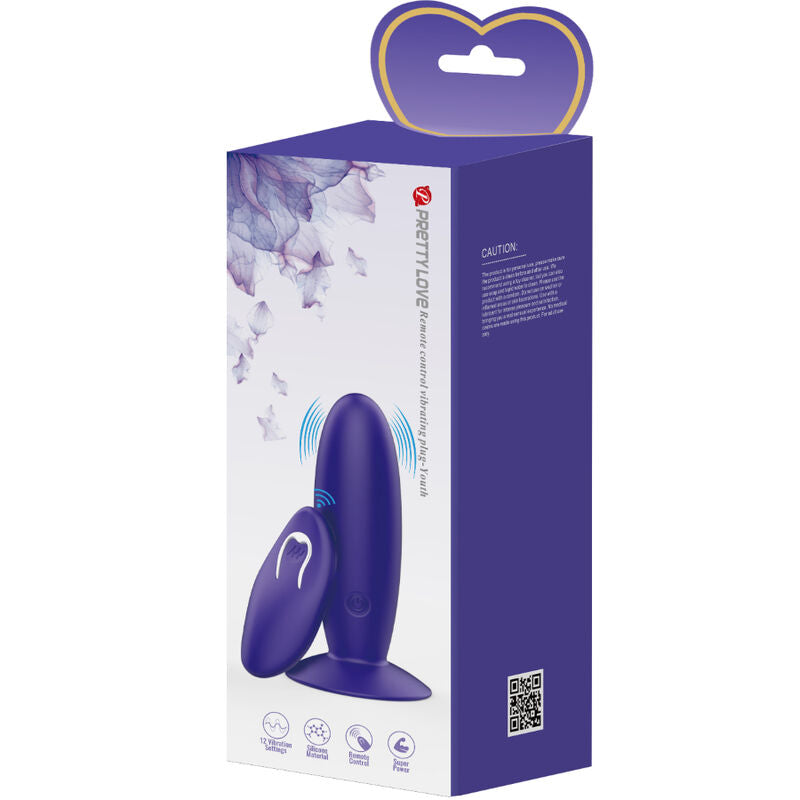PRETTY LOVE - YOUTH PLUG ANAL VIBRATOR REMOTE CONTROL VIOLET - My naughty haven #