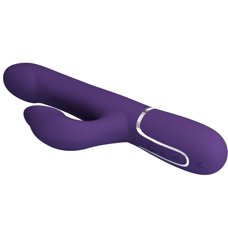 PRETTY LOVE - ZALIN RABBIT VIBRATOR PEARLS 4 IN 1 PURPLE - My naughty haven #
