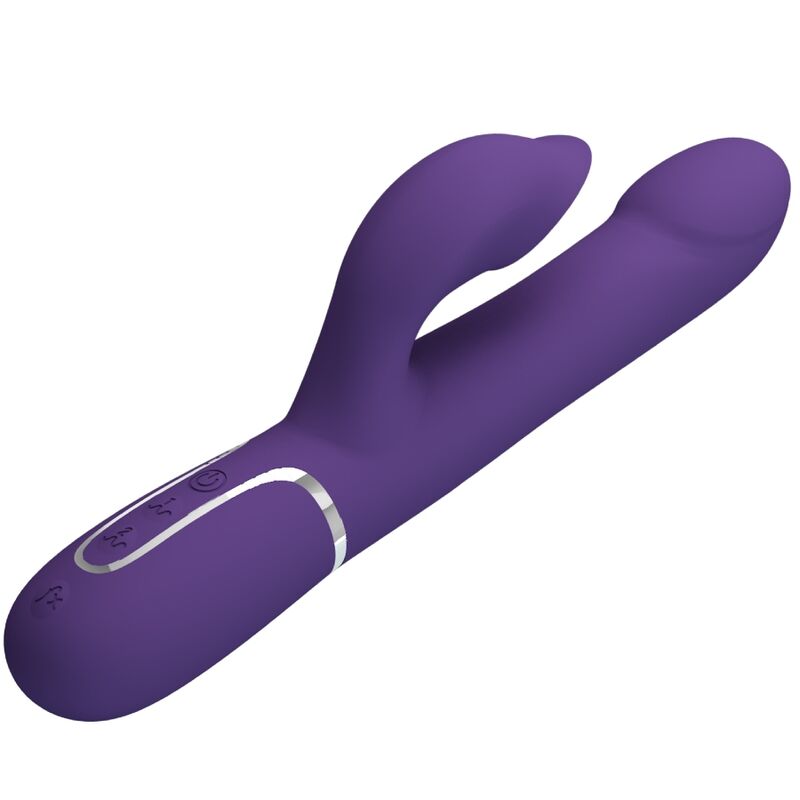 PRETTY LOVE - ZALIN RABBIT VIBRATOR PEARLS 4 IN 1 PURPLE - My naughty haven #