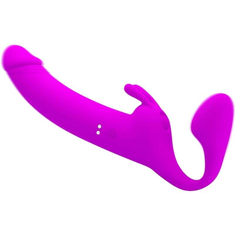 PRETTY LOVE - ZANINI STRAPLESS STRAP-ON 10 VIBRATIONS PURPLE - My naughty haven #