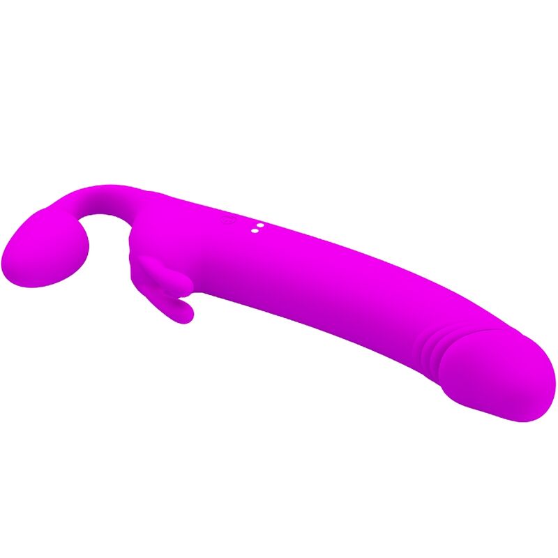 PRETTY LOVE - ZANINI STRAPLESS STRAP-ON 10 VIBRATIONS PURPLE - My naughty haven #