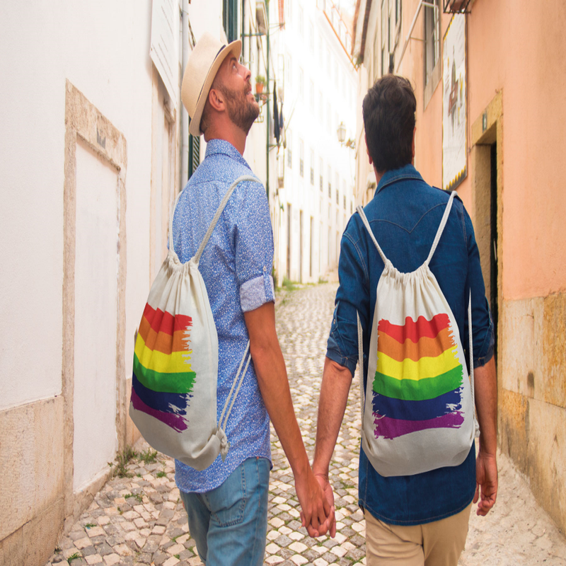 PRIDE - COTTON LGBT FLAG BACKPACK - My naughty haven #