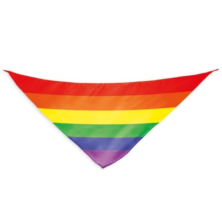 PRIDE - RAINBOW FLAG TRIANGULAR COTTON SCARF - My naughty haven #