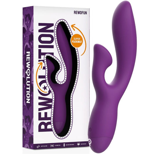 REWOLUTION - REWOFUN FLEXIBLE VIBRATOR WITH RABBIT - My naughty haven #