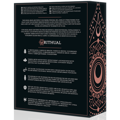 RITHUAL - NISHA RECHARGEABLE VIBRATING KEGEL BALLS BLACK - My naughty haven #