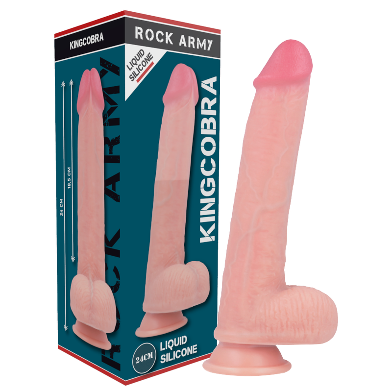 ROCKARMY - ARN S + LIQUID SILICONE DILDO PREMIUM KINGCOBRA 24 CM -O- 4.77 CM - My naughty haven #
