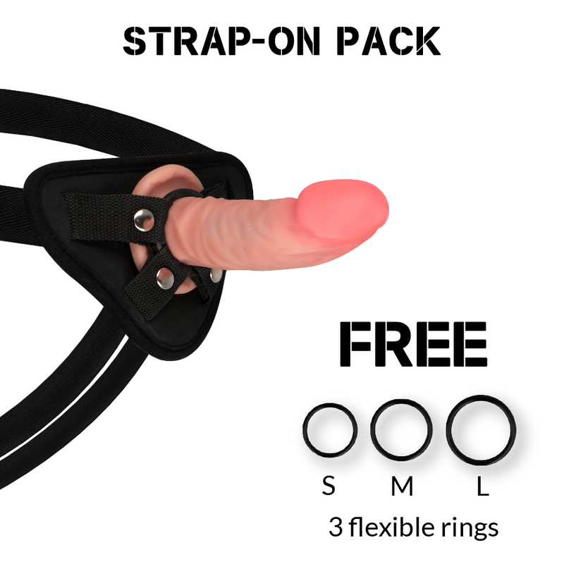 ROCKARMY - HARNESS + DUAL DENSITY TIGER REALISTIC DILDO 14 CM -O- 4.46 CM - My naughty haven #