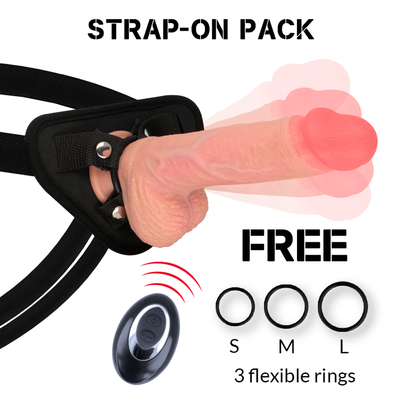 ROCKARMY - HARNESS + LIQUID SILICONE VIBRATOR PREMIUM APACHE REMOTE CONTROL 20.5 CM -O- 4.62 CM - My naughty haven #