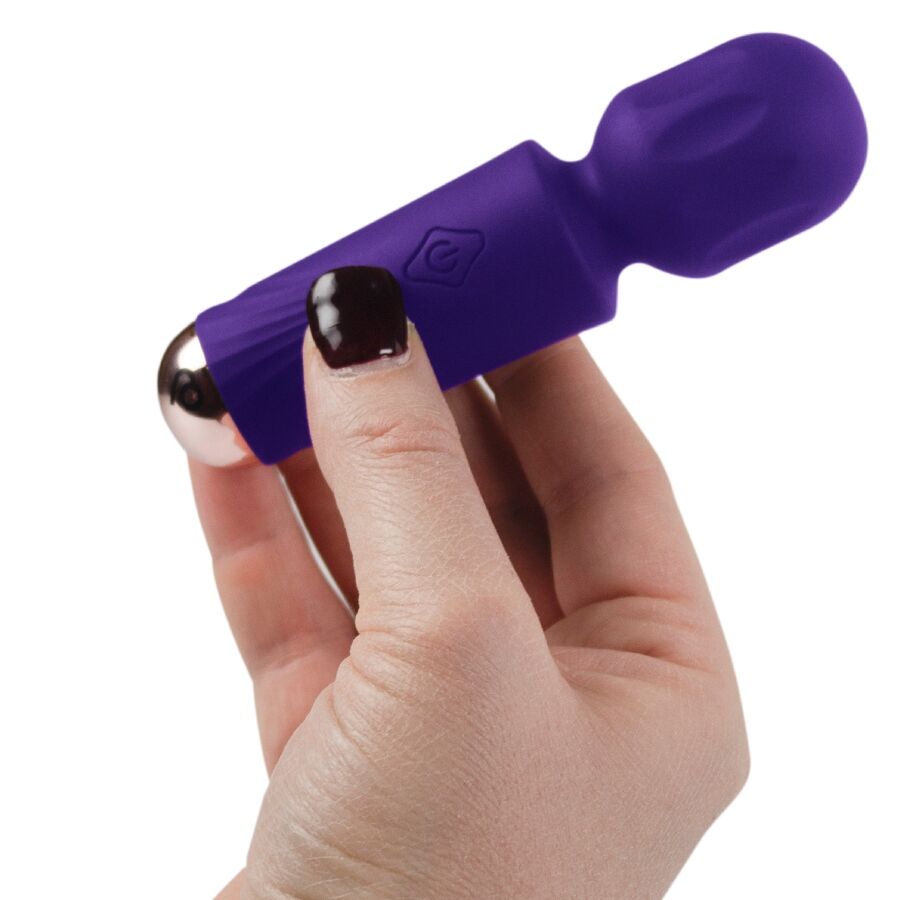 ROCKS-OFF - MINI RECHARGEABLE WAND 16 FUNCTIONS BLACK TULIP - My naughty haven #