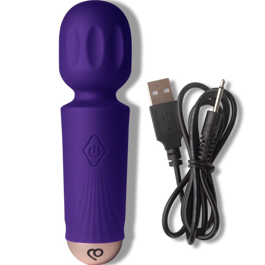 ROCKS-OFF - MINI RECHARGEABLE WAND 16 FUNCTIONS BLACK TULIP - My naughty haven #