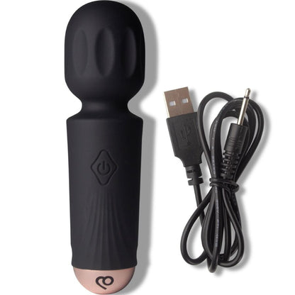 ROCKS-OFF - MINI RECHARGEABLE WAND 16 FUNCTIONS BLACK TULIP - My naughty haven #