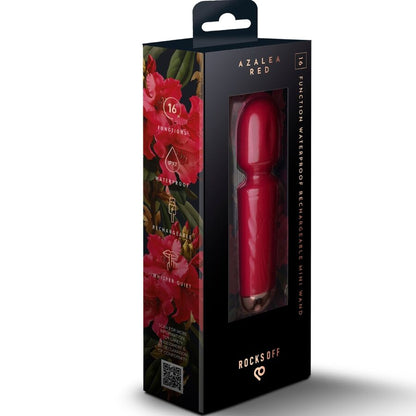 ROCKS-OFF - MINI RECHARGEABLE WAND 16 FUNCTIONS BLACK TULIP - My naughty haven #