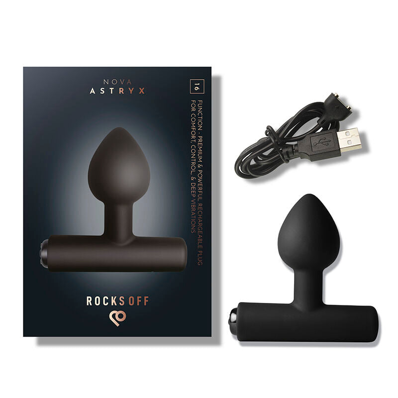 ROCKS-OFF - NOVA ASTRYX RECHARGEABLE PREMIUM & POWERFUL ANAL PLUG 16 FUNCTION BLACK - My naughty haven #