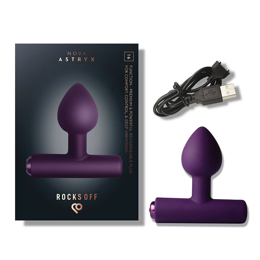 ROCKS-OFF - NOVA ASTRYX RECHARGEABLE PREMIUM & POWERFUL ANAL PLUG 16 FUNCTION BLACK - My naughty haven #