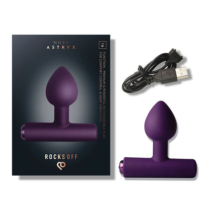 ROCKS-OFF - NOVA ASTRYX RECHARGEABLE PREMIUM & POWERFUL ANAL PLUG 16 FUNCTION BLACK - My naughty haven #