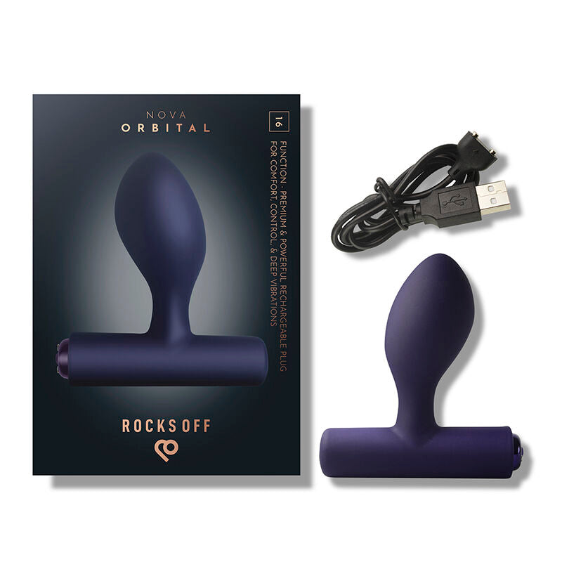 ROCKS-OFF - NOVA ORBITAL RECHARGEABLE PREMIUM & POWERFUL ANAL PLUG 16 FUNCTION BLUE - My naughty haven #