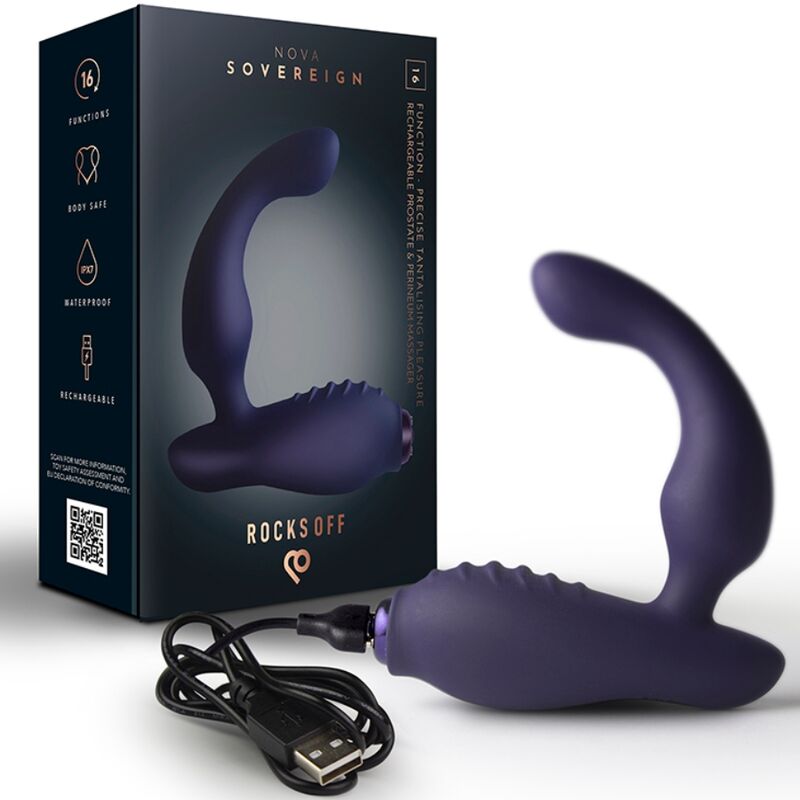 ROCKS-OFF - NOVA SOVEREIGN RECHARGEABLE PROSTATE & PERINEUM MASSAGER 16 FUNCTION BLUE - My naughty haven #