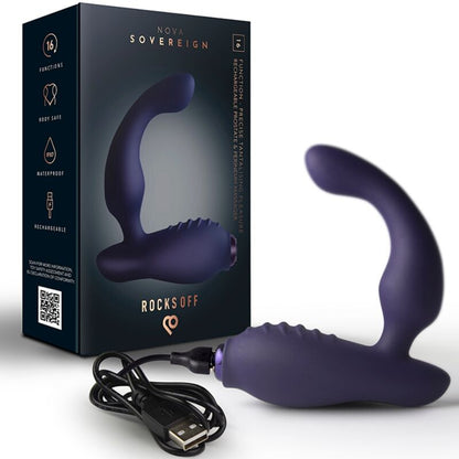 ROCKS-OFF - NOVA SOVEREIGN RECHARGEABLE PROSTATE & PERINEUM MASSAGER 16 FUNCTION BLUE - My naughty haven #