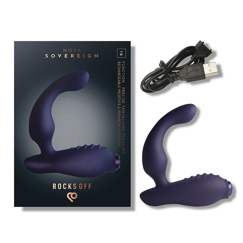 ROCKS-OFF - NOVA SOVEREIGN RECHARGEABLE PROSTATE & PERINEUM MASSAGER 16 FUNCTION BLUE - My naughty haven #