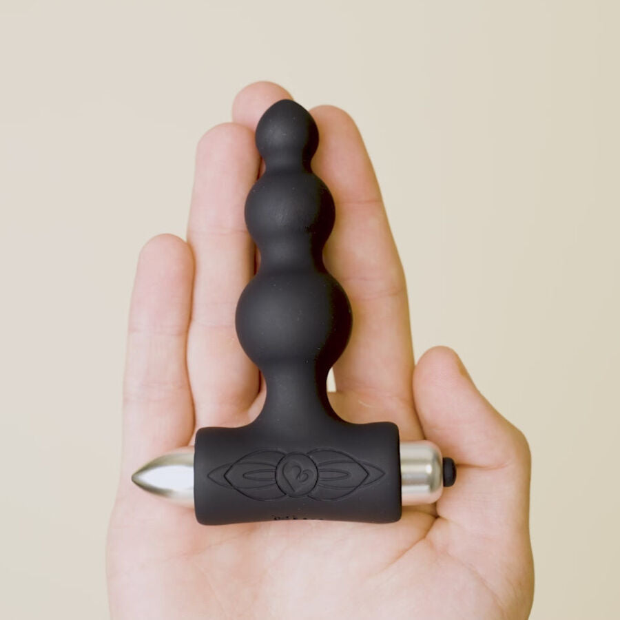 ROCKS- OFF - PETITE SENSATIONS BUBBLES ANAL PLUG VIBRATOR BLACK - My naughty haven #