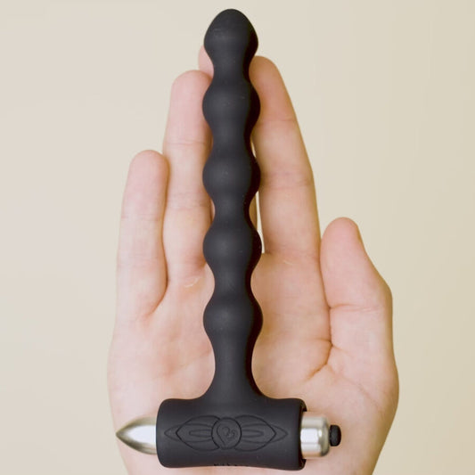 ROCKS- OFF - PETITE SENSATIONS PEARLS ANAL PLUG VIBRATOR BLACK - My naughty haven #