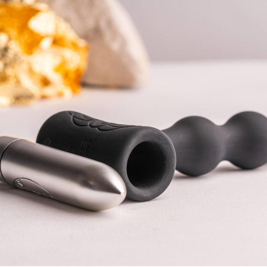 ROCKS- OFF - PETITE SENSATIONS PEARLS ANAL PLUG VIBRATOR BLACK - My naughty haven #