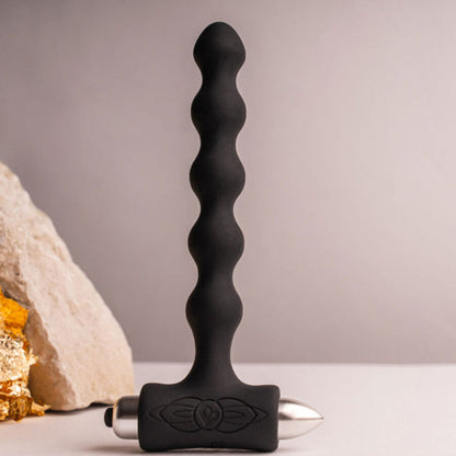 ROCKS- OFF - PETITE SENSATIONS PEARLS ANAL PLUG VIBRATOR BLACK - My naughty haven #