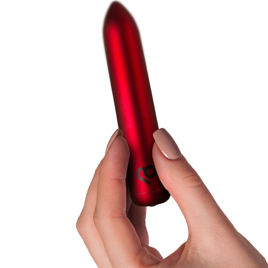 ROCKS-OFF - RECHARGEABLE VIBRATING BULLET POPPY RED - My naughty haven #