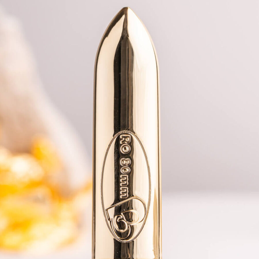 ROCKS- OFF - RO-80 CHAMPAGNE GOLDEN VIBRATING BULLET - My naughty haven #