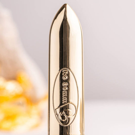 ROCKS- OFF - RO-80 CHAMPAGNE GOLDEN VIBRATING BULLET - My naughty haven #