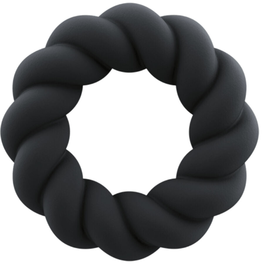 ROCKS-OFF - TWIST BLACK SILICONE MASTURBATOR RING - My naughty haven #