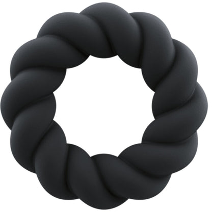 ROCKS-OFF - TWIST BLACK SILICONE MASTURBATOR RING - My naughty haven #