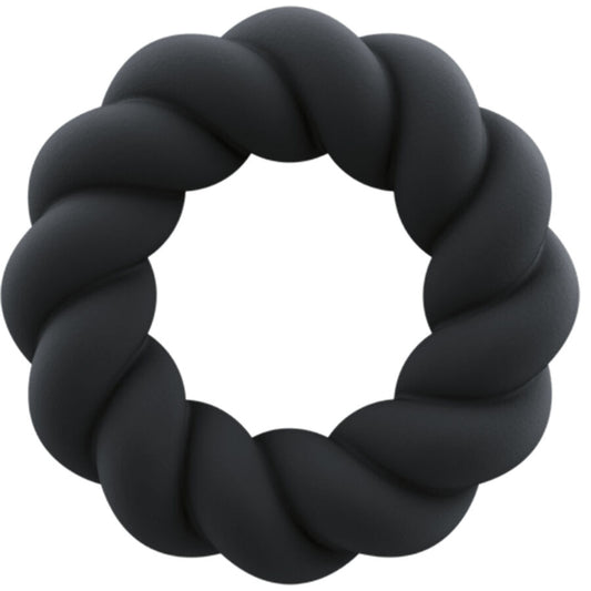 ROCKS-OFF - TWIST BLACK SILICONE MASTURBATOR RING - My naughty haven #