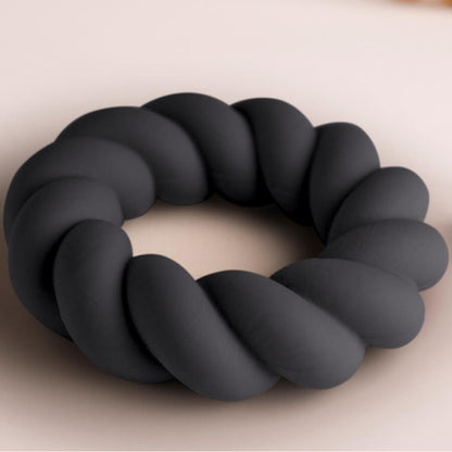 ROCKS-OFF - TWIST BLACK SILICONE MASTURBATOR RING - My naughty haven #