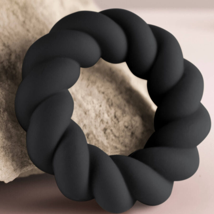 ROCKS-OFF - TWIST BLACK SILICONE MASTURBATOR RING - My naughty haven #