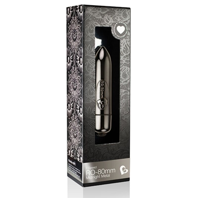 ROCKS-OFF - VIBRATING BULLET RO-80MM MIDNIGHT METAL - My naughty haven #
