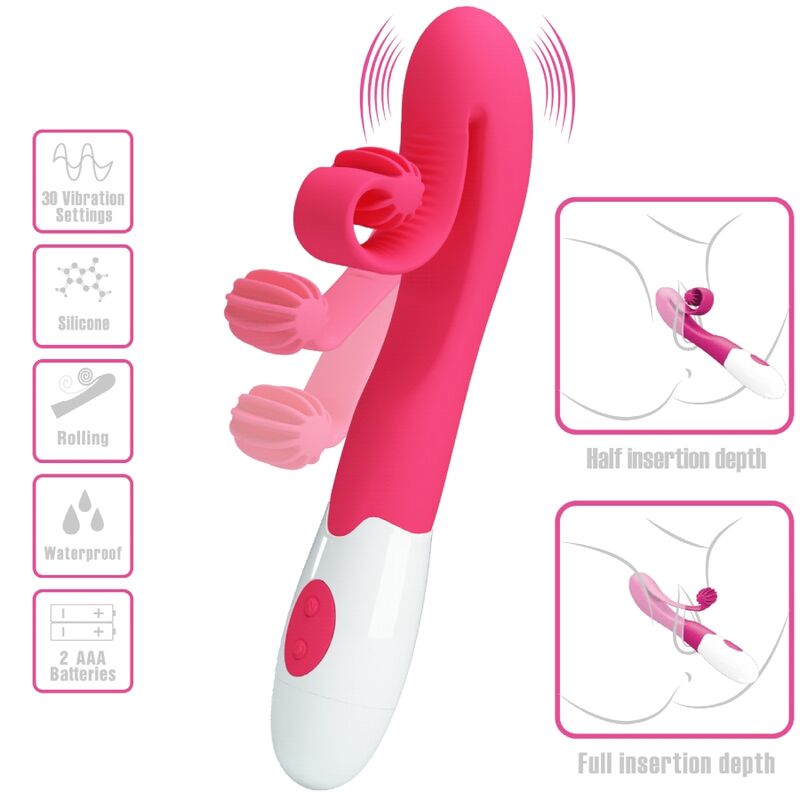 ROMANCE - PINK VIBRATOR AND STIMULATOR 30 SPEEDS - My naughty haven #