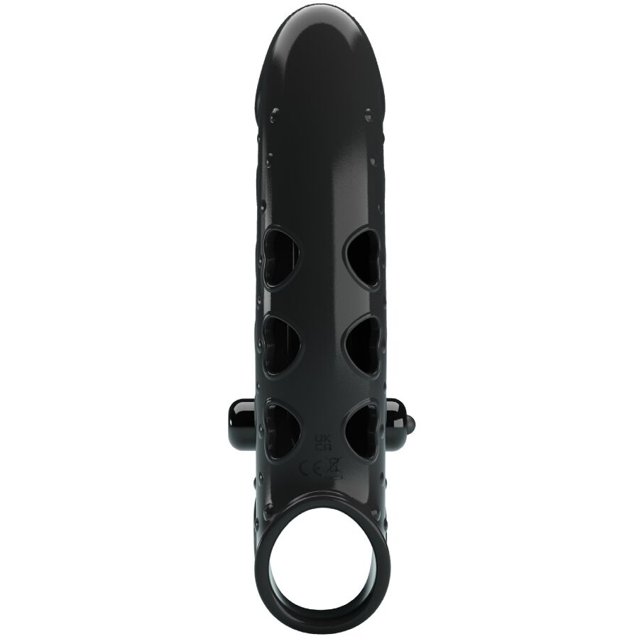 ROMANCE - VIBRATING PENIS SLEEVE BLACK - My naughty haven #