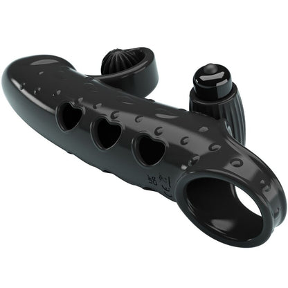 ROMANCE - VIBRATING PENIS SLEEVE BLACK - My naughty haven #