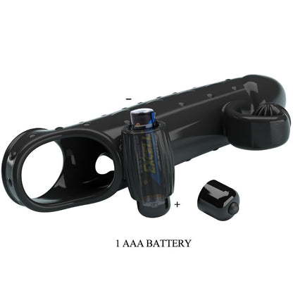 ROMANCE - VIBRATING PENIS SLEEVE BLACK - My naughty haven #