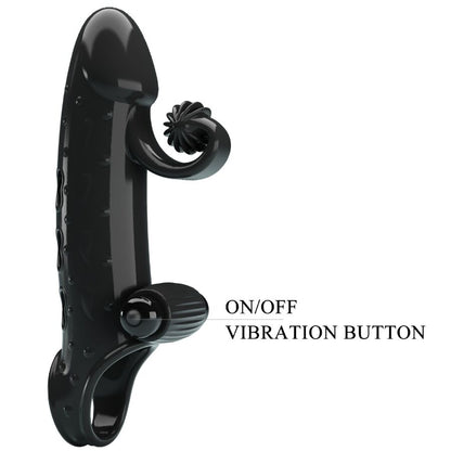 ROMANCE - VIBRATING PENIS SLEEVE BLACK - My naughty haven #