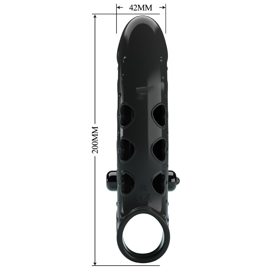 ROMANCE - VIBRATING PENIS SLEEVE BLACK - My naughty haven #