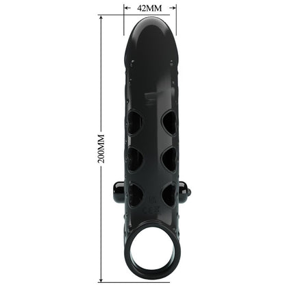 ROMANCE - VIBRATING PENIS SLEEVE BLACK - My naughty haven #