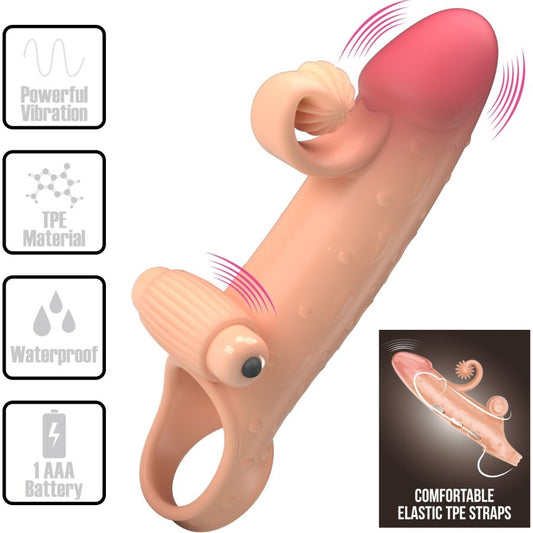 ROMANCE - VIBRATING PENIS SLEEVE NATURAL - My naughty haven #